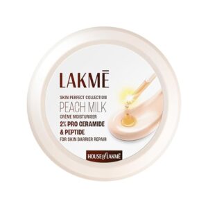 Lakmé Peach Milk Crème Moisturizer – 2% Pro-Ceramide & Peptides for Hydration & Skin Barrier Repair (300g)