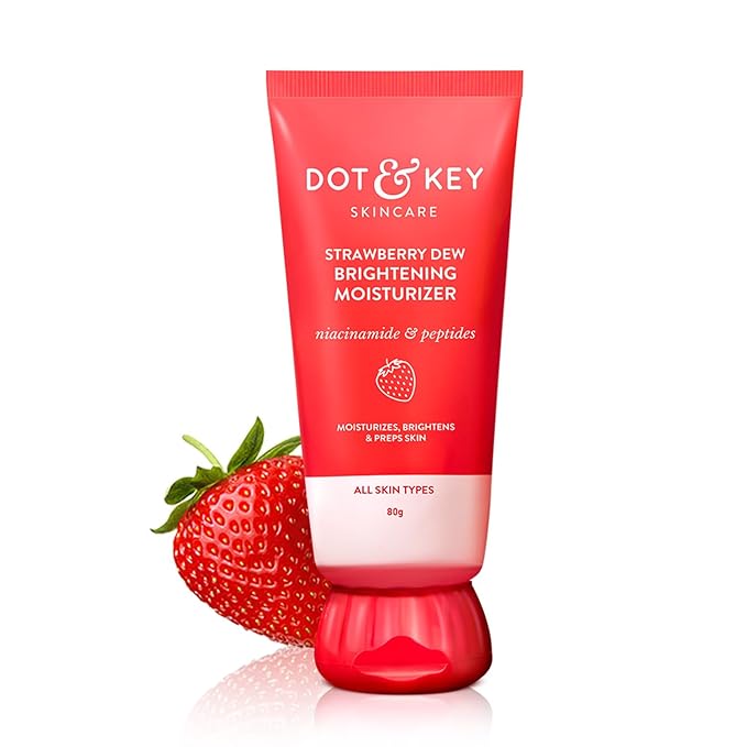 Dot & Key Strawberry Brightening Moisturizer – Niacinamide, Peptides & Hyaluronic Acid, 80g