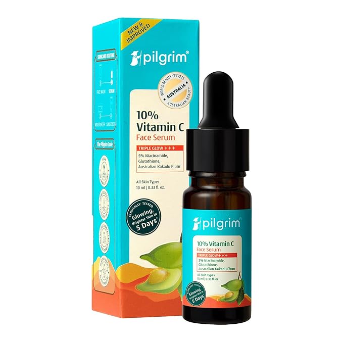 Pilgrim 10% Vitamin C Face Serum – Brightening & Dark Spot Correction, 10ml